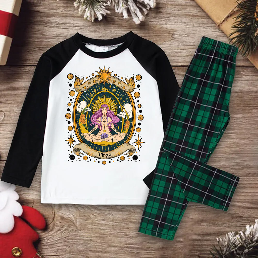 Purplehecate Virgo Radiance Zodiac Christmas Pajamas