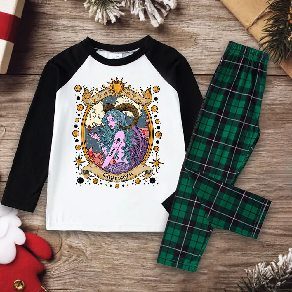 Purplehecate Capricorn Radiance Zodiac Christmas Pajamas