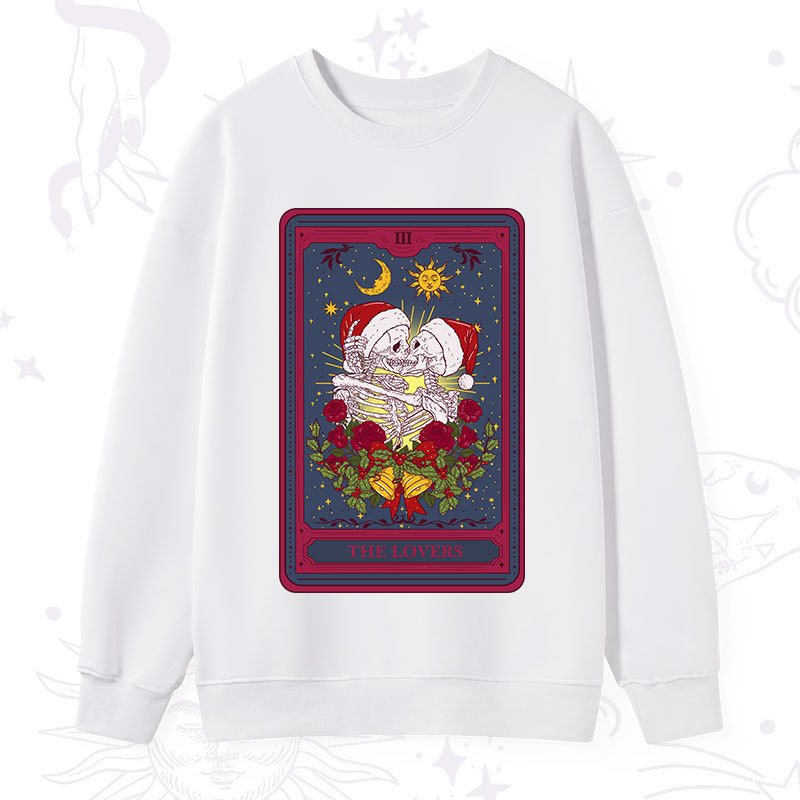 Purplehecate Christmas The Lovers Tarot Sweatshirt