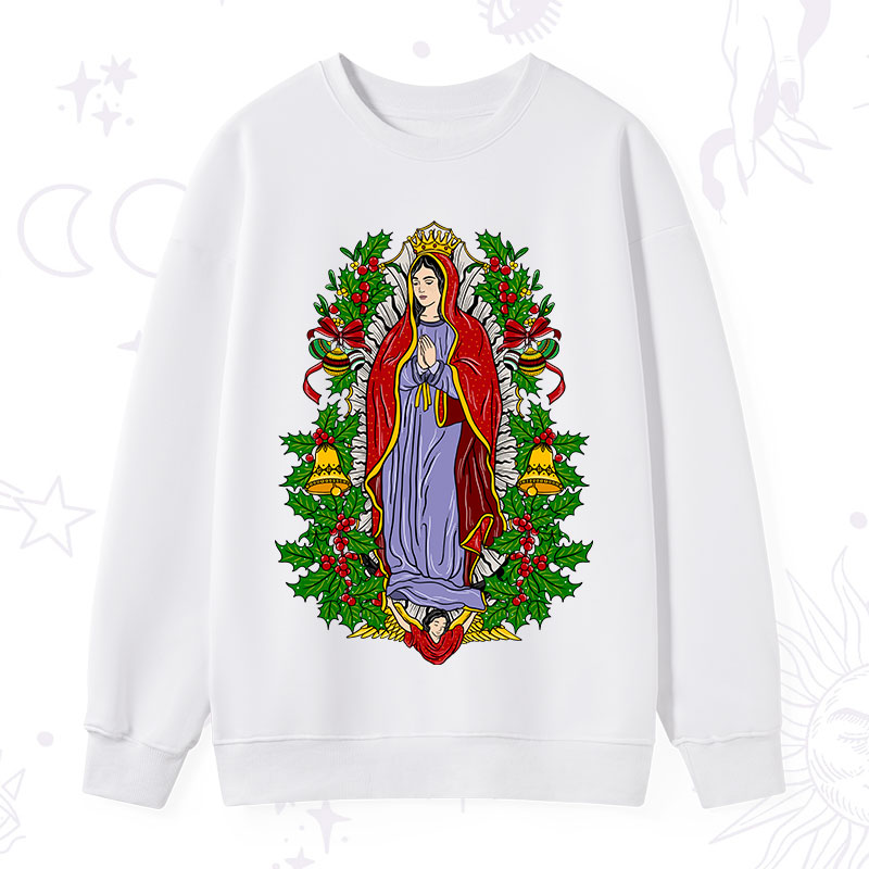 Purplehecate Christmas Mother Mary Sweatshirt