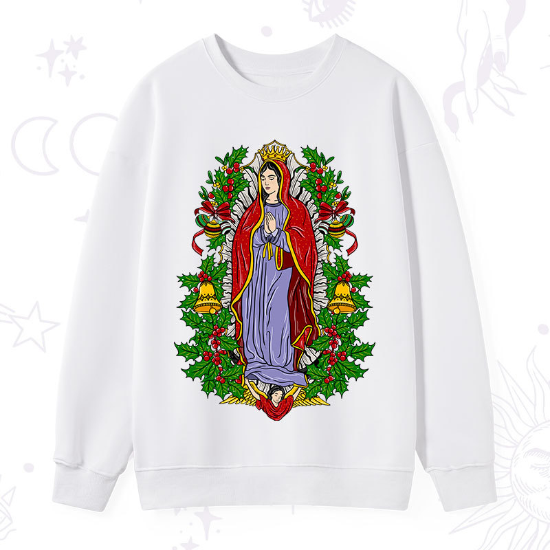 Purplehecate Christmas Mother Mary Sweatshirt