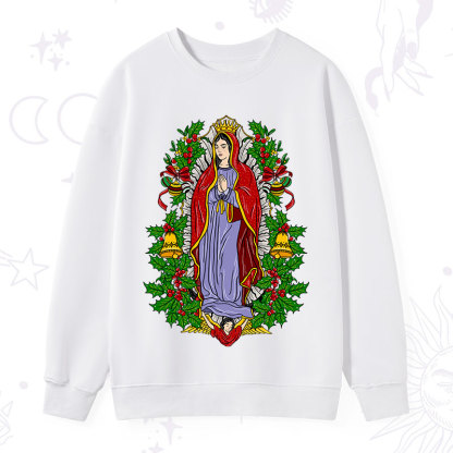 Purplehecate Christmas Mother Mary Sweatshirt