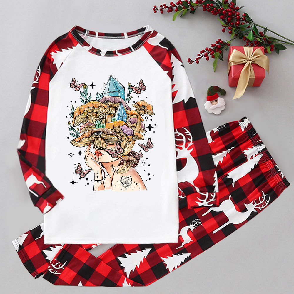Purplehecate Crystal Goddess Elk Christmas Pajamas