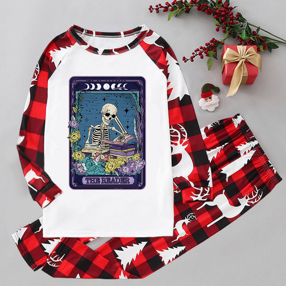 Purplehecate The Reader Tarot Card Elk Christmas Pajamas