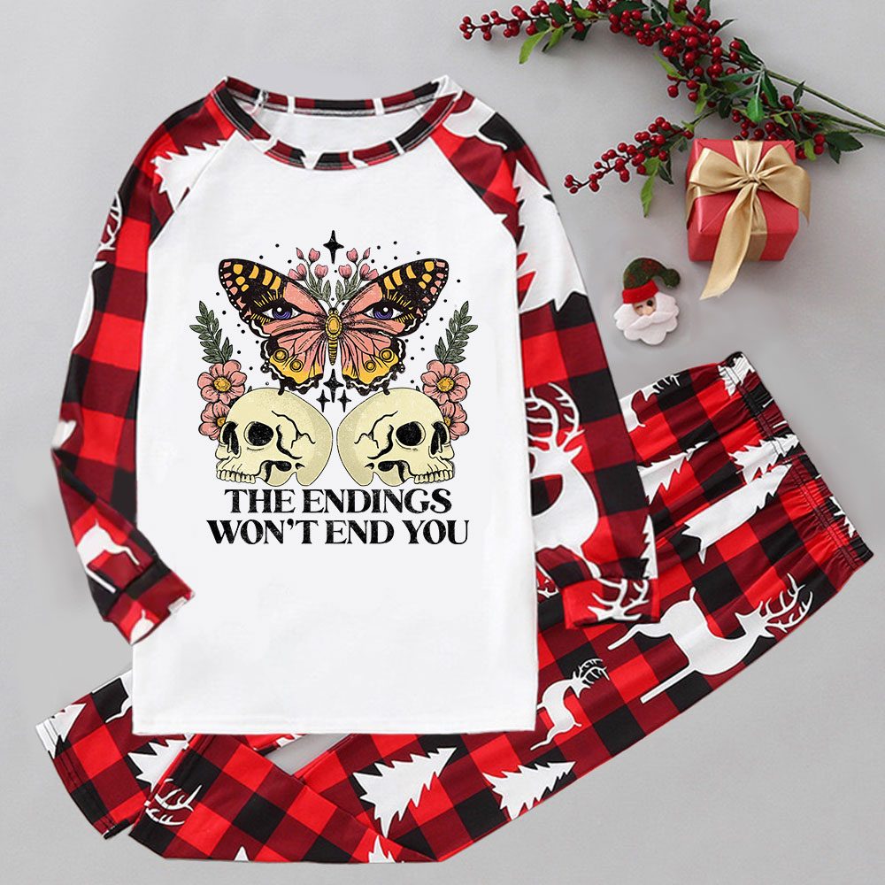 Purplehecate The Endings Won't End You Elk Christmas Pajamas