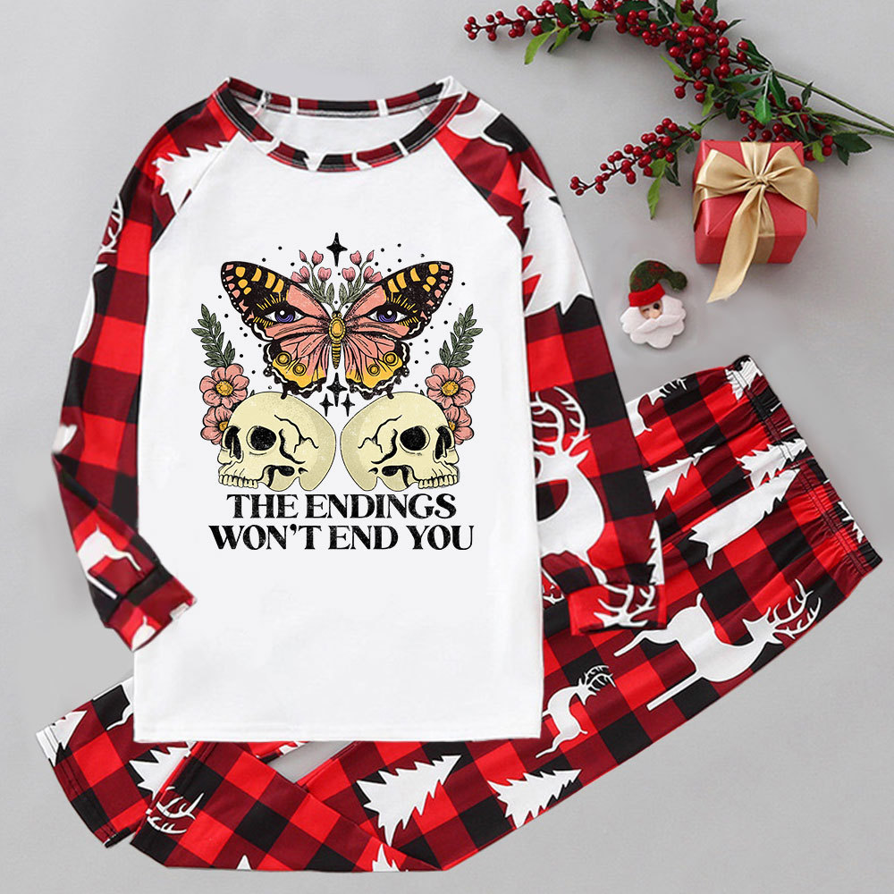 Purplehecate The Endings Won't End You Elk Christmas Pajamas