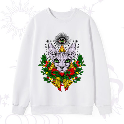 Purplehecate Christmas Mystical Cat Sweatshirt