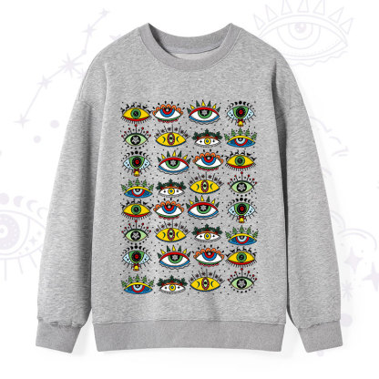 Purplehecate Christmas Evil Eye Pattern Sweatshirt