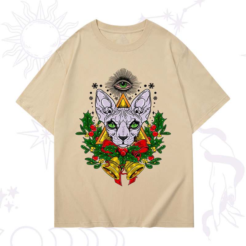 Purplehecate Christmas Mystical Cat T-Shirt