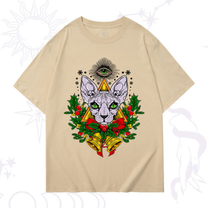 Purplehecate Christmas Mystical Cat T-Shirt
