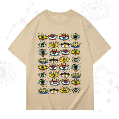 Purplehecate Christmas Evil Eye Pattern T-Shirt