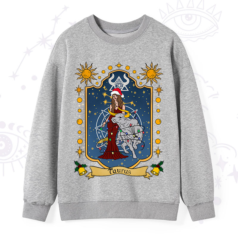 Purplehecate Christmas Taurus Zodiac Sweatshirt