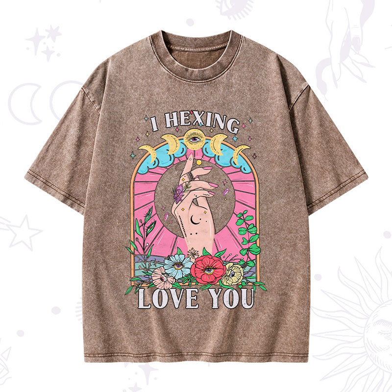 Purplehecate I Hexing Love You Washed T-Shirt
