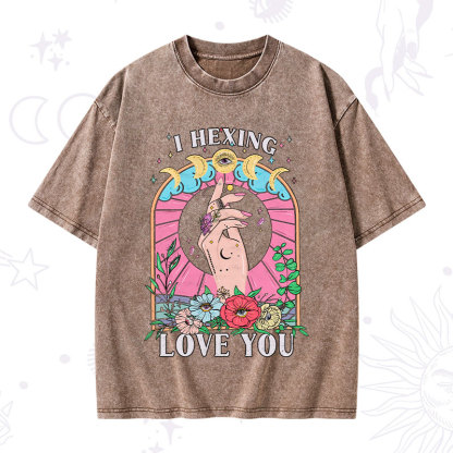 Purplehecate I Hexing Love You Washed T-Shirt