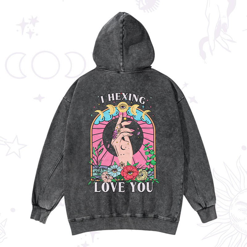 Purplehecate I Hexing Love You Washed Hoodie