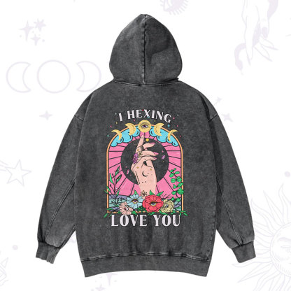 Purplehecate I Hexing Love You Washed Hoodie