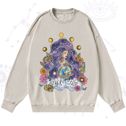 Purplehecate Mother Ship Washed Sweatshirt