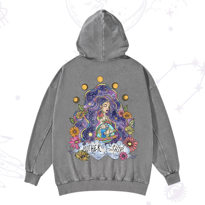 Purplehecate Mother Ship Washed Hoodie