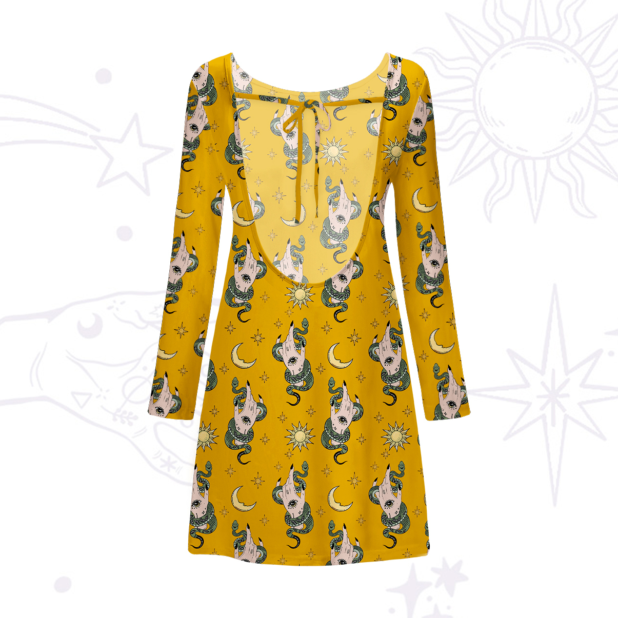 Purplehecate Reach For The Moon Beachwear Cover-Up Dress