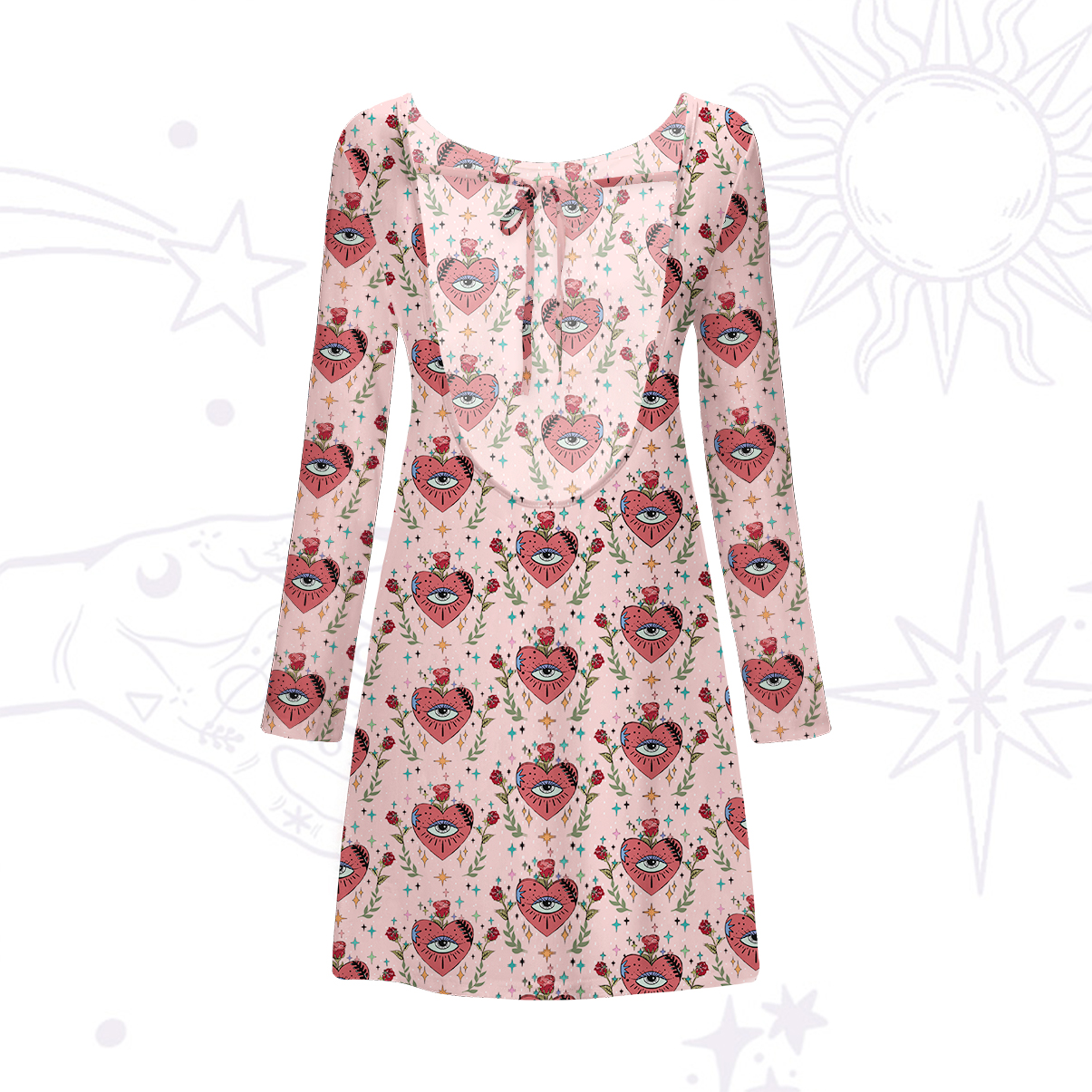 Purplehecate Mystic Eye Beachwear Cover-Up Dress