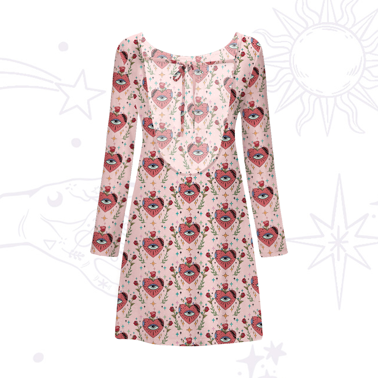 Purplehecate Mystic Eye Beachwear Cover-Up Dress