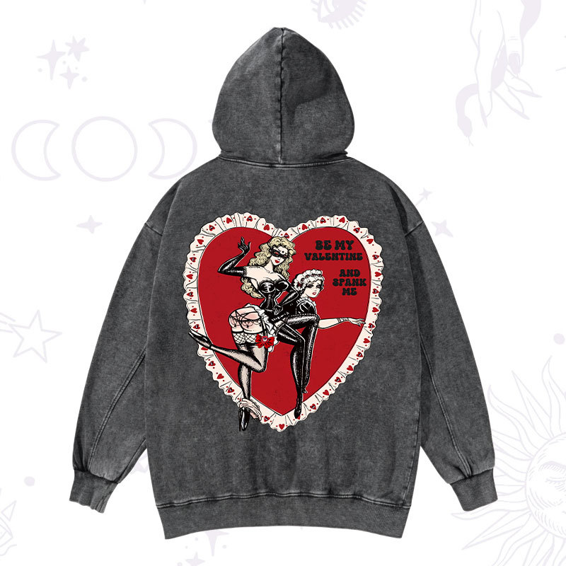 Purplehecate Be My Valentine And Spank Me Washed Hoodie