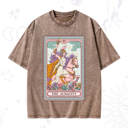 Purplehecate The Audacity Tarot Card Washed T-Shirt