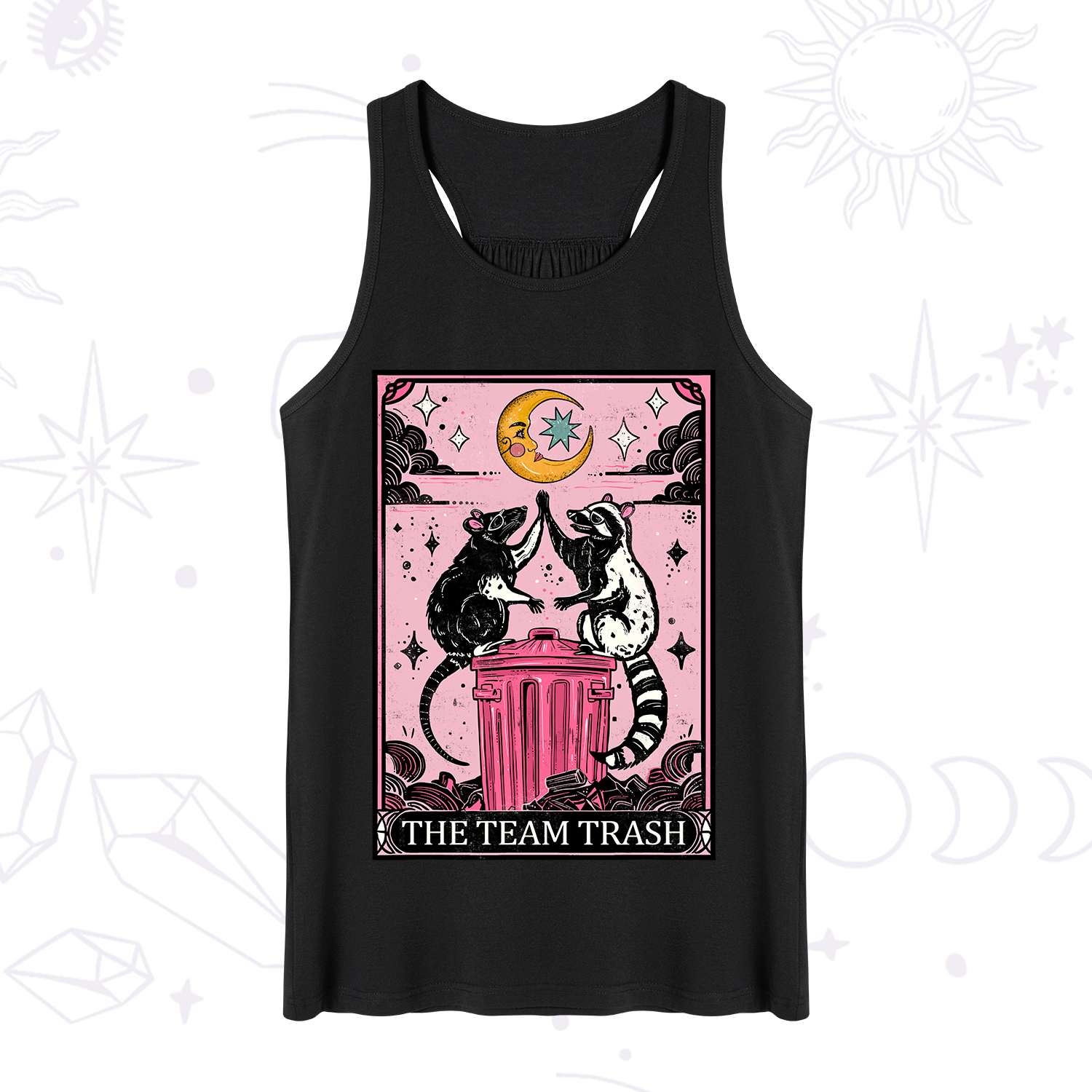 Purplehecate The Team Trash Opossum tarot Tank