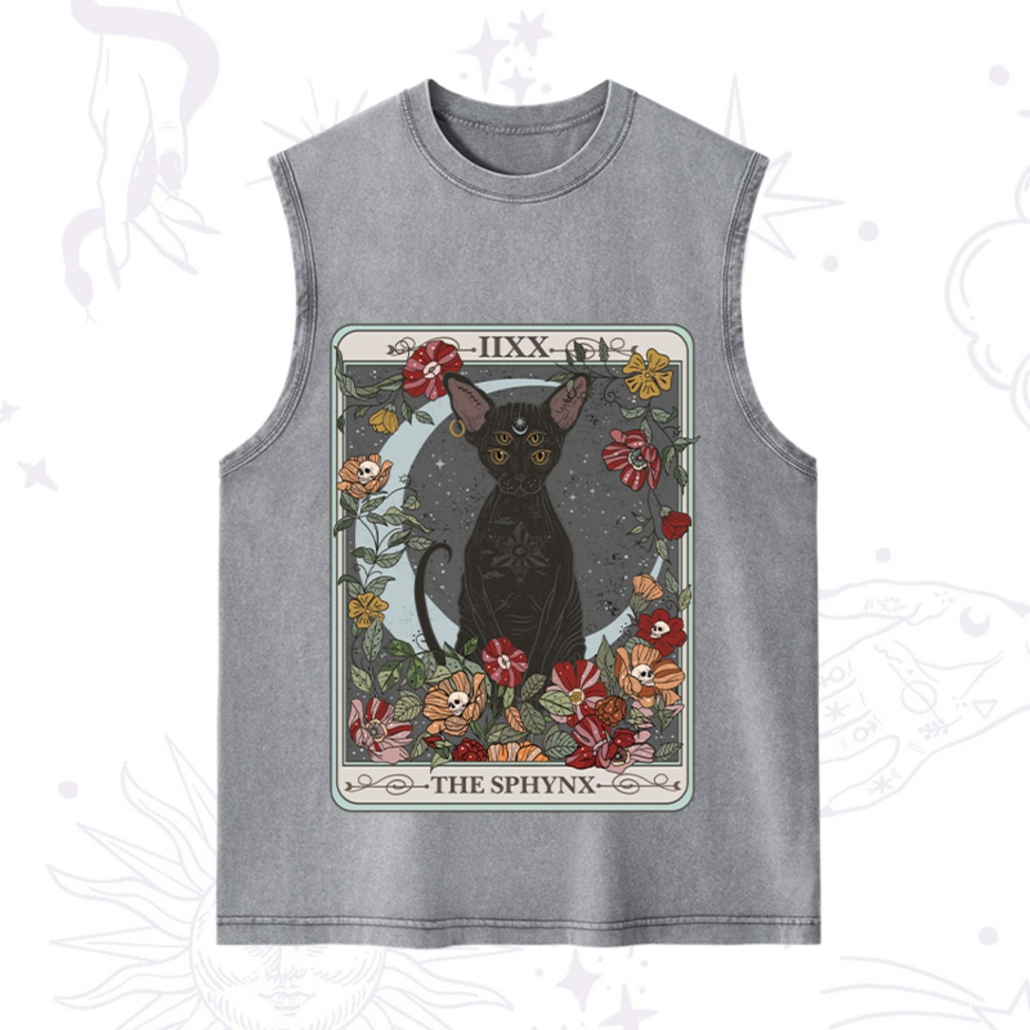 Purplehecate The Sphynx Tarot Washed Tank