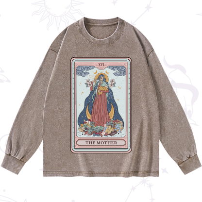 Purplehecate The Mother Tarot Washed Long Sleeve Shirt