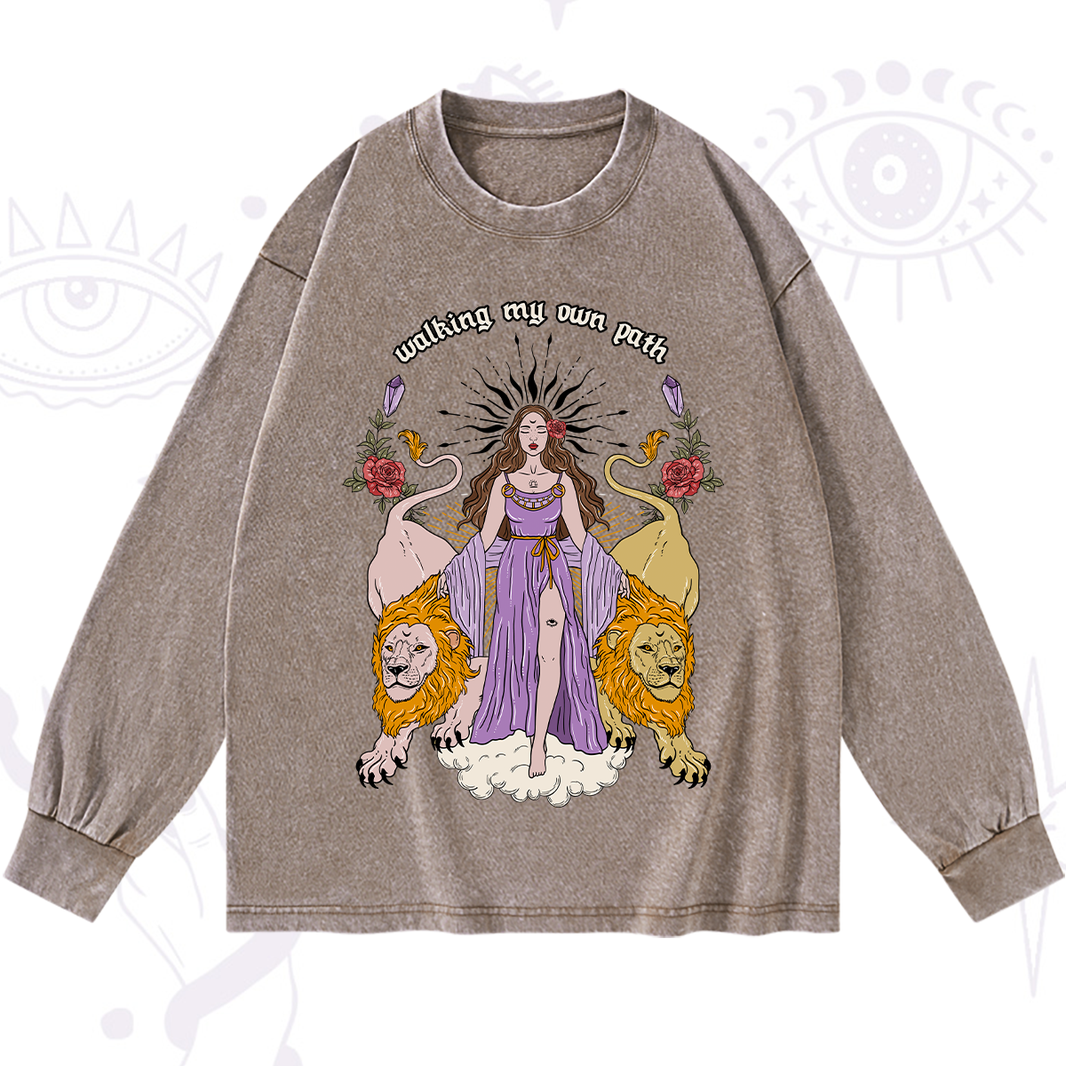 Purplehecate The Goddess Walking My Own Path Washed Long Sleeve Shirt