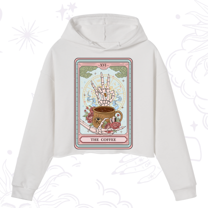 Purplehecate The Coffee Tarot Crop Hoodie