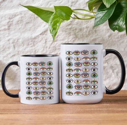 Purplehecate Evil Eye Pattern Mug