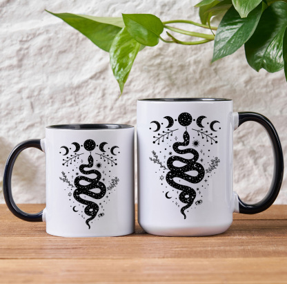 Purplehecate Snake And Moon Phase Comfort Mug