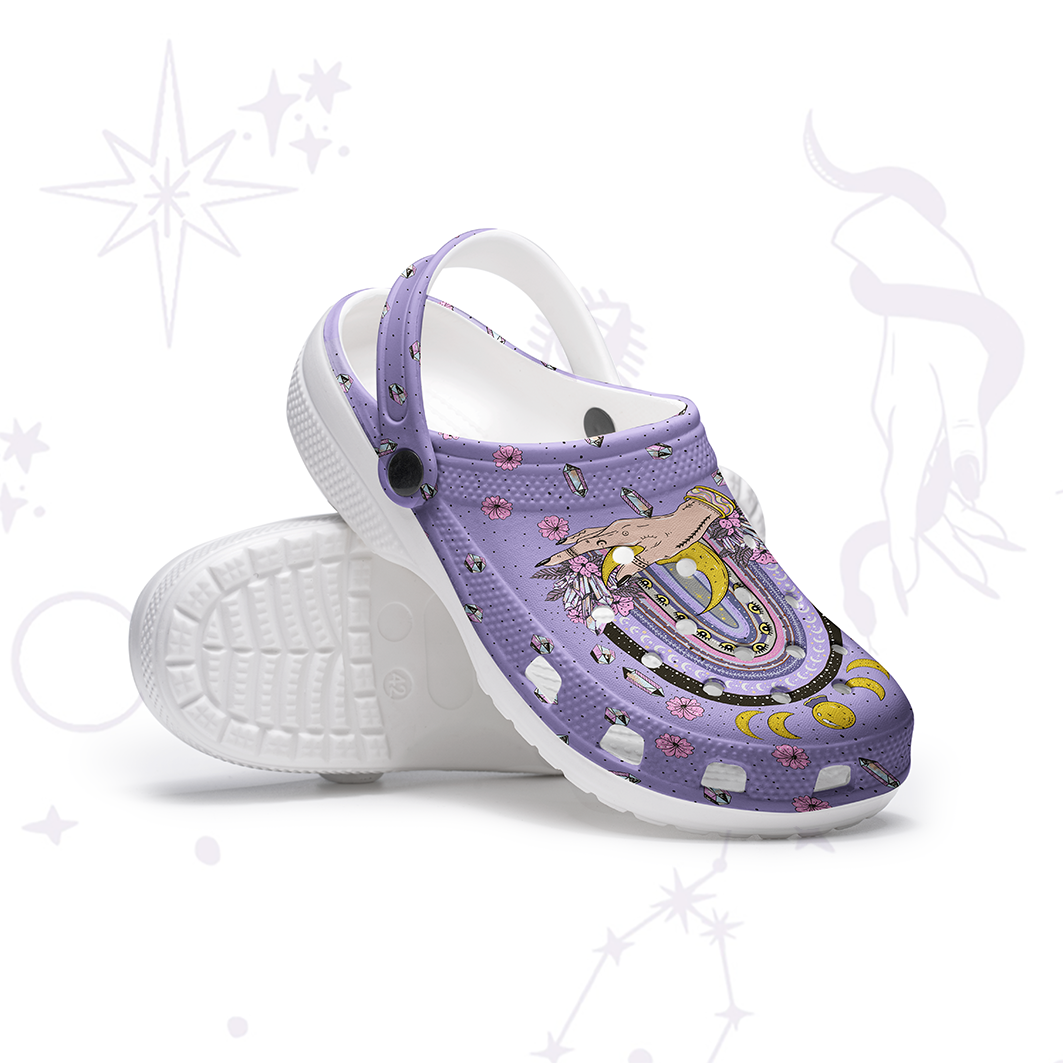 Purplehecate Magic Rainbow Rubber Clogs