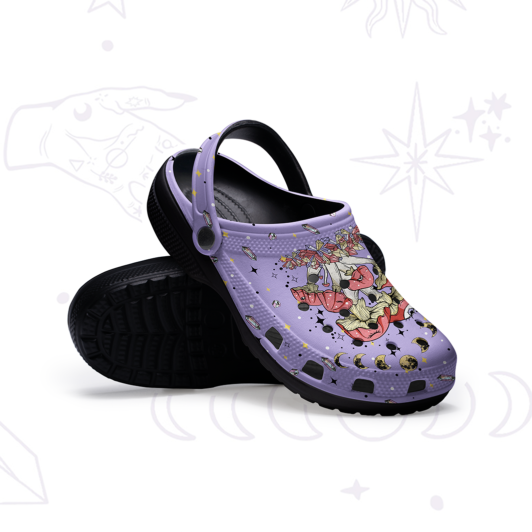 Purplehecate Magic Mushroom Rubber Clogs