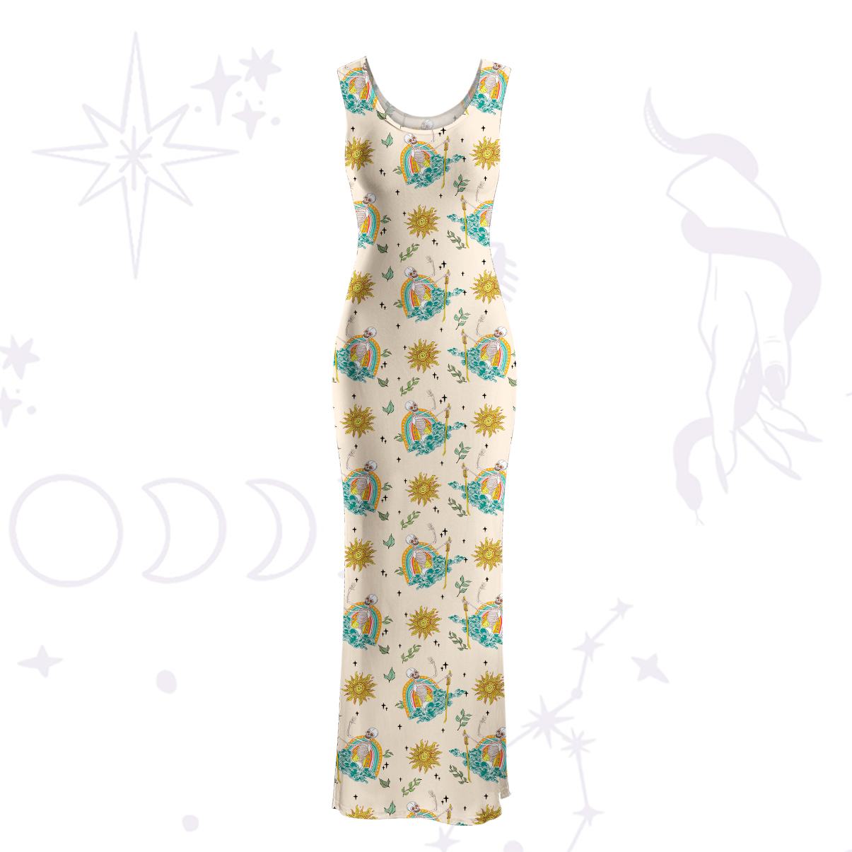 Purplehecate The Audacity Maxi Tank Beachwear Dress