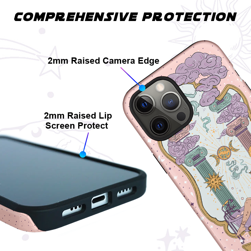 Purplehecate The High Priestess Tarot Antique Mirror Phone Case