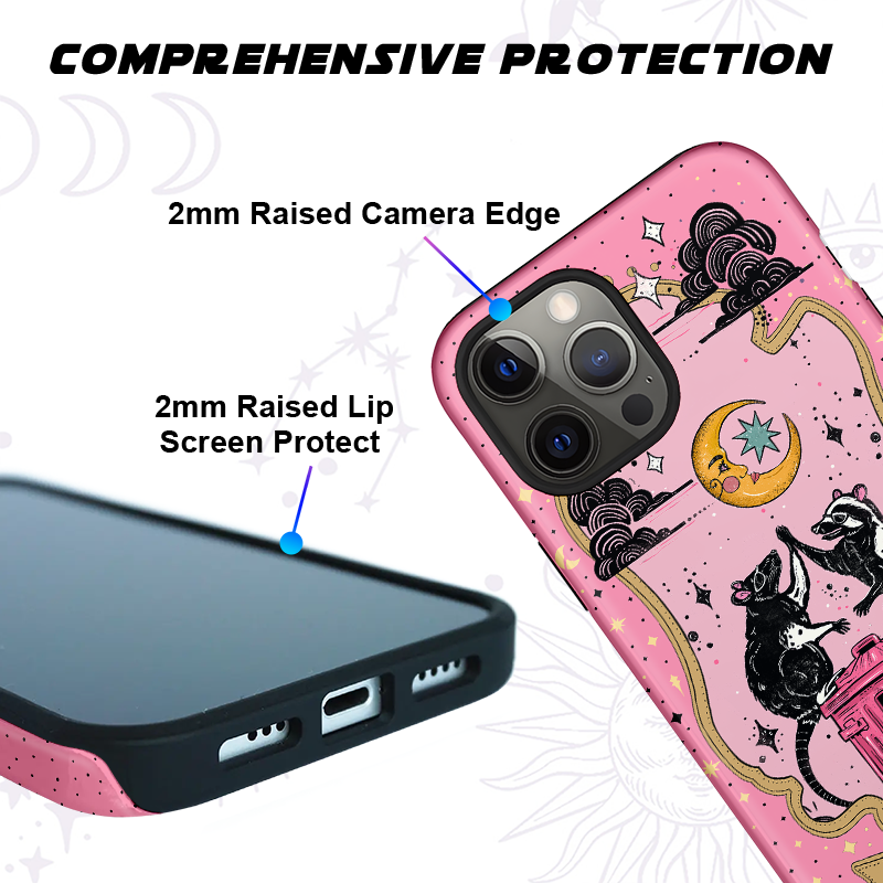 Purplehecate The Team Trash Opossum Tarot Ancient Mirror Phone Case