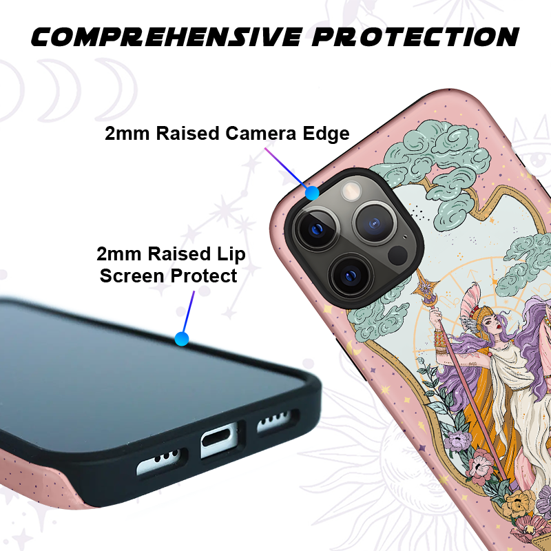 Purplehecate The Audacity Tarot Card Ancient Mirror Phone Case