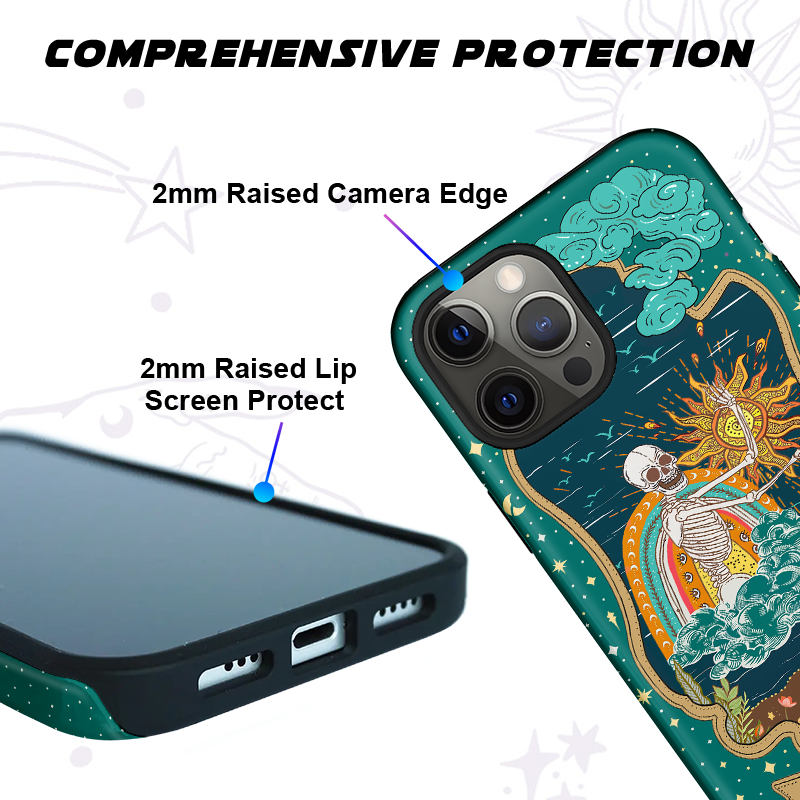 Purplehecate The Audacity Tarot Card Ancient Mirror Phone Case