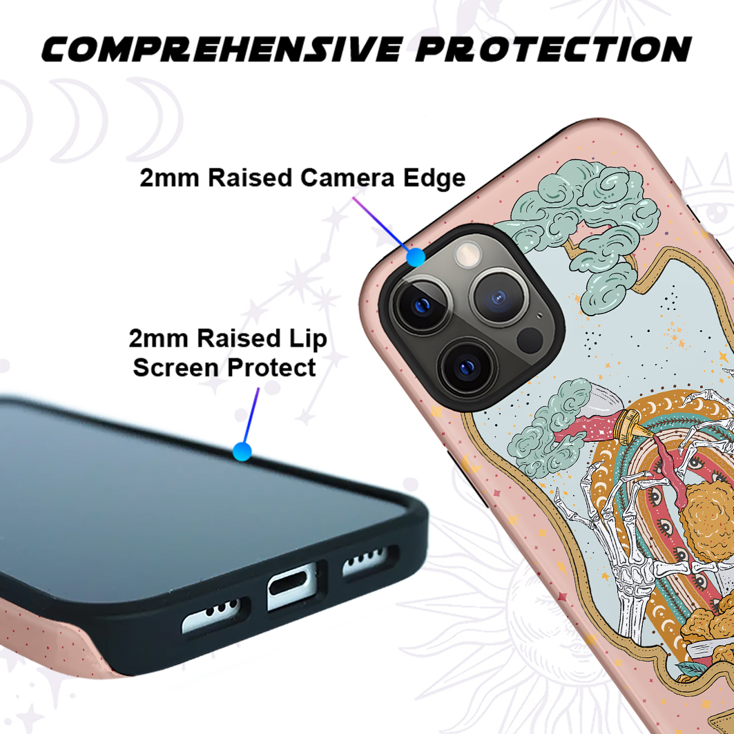 Purplehecate The Chicken Nugget Tarot Ancient Mirror Phone Case