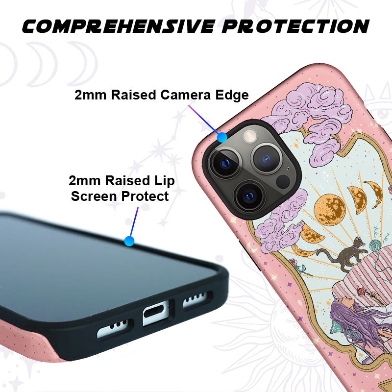 Purplehecate The Cat Mom Tarot Ancient Mirror Phone Case