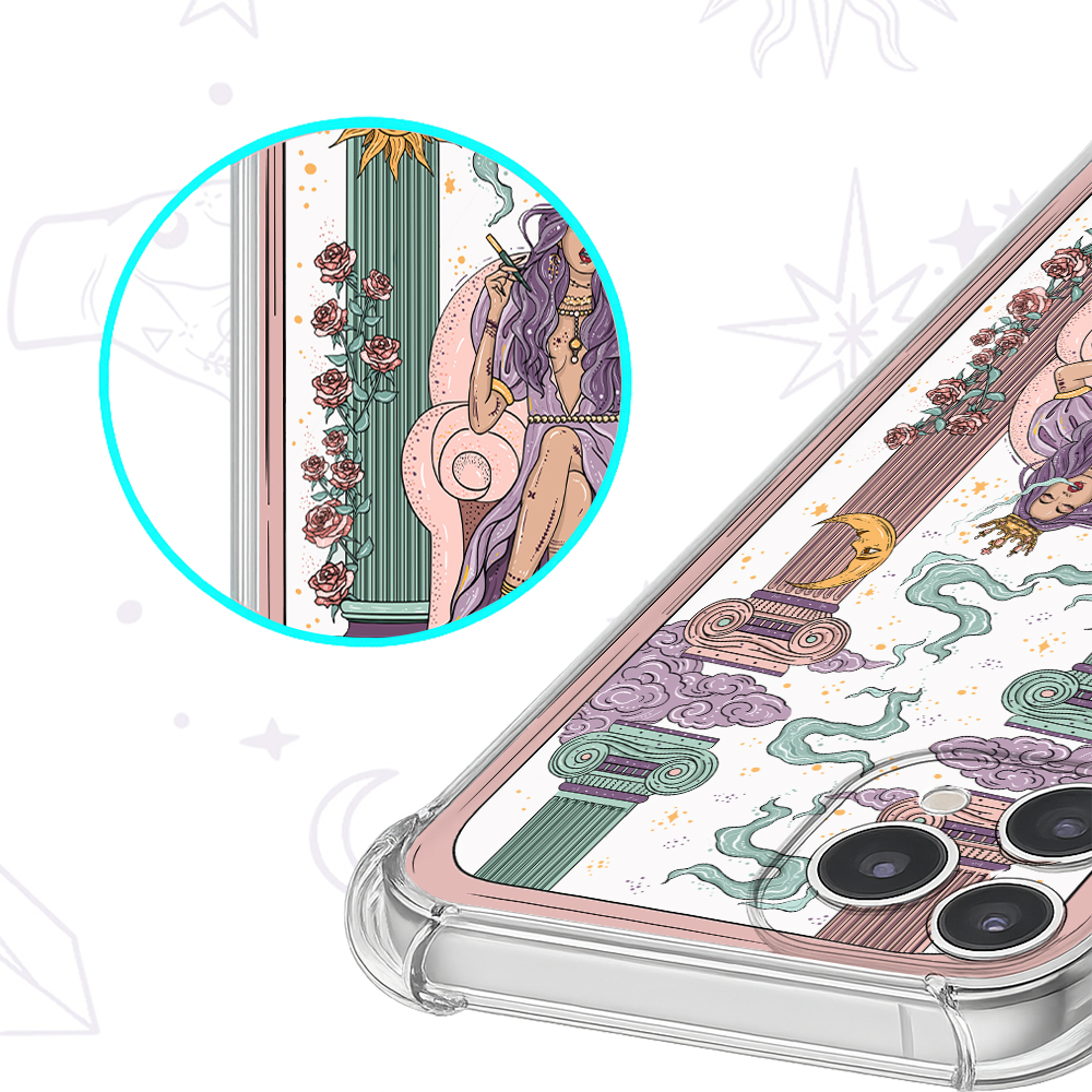 Purplehecate The High Priestess Tarot Clear Phone Case