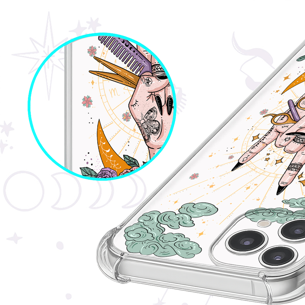 Purplehecate The Hair Stylist Tarot Clear Phone Case