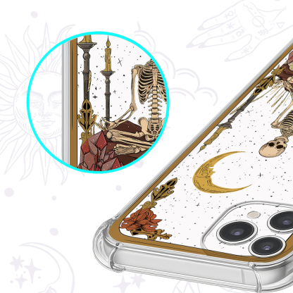 Purplehecate The Reader Tarot Clear Phone Case
