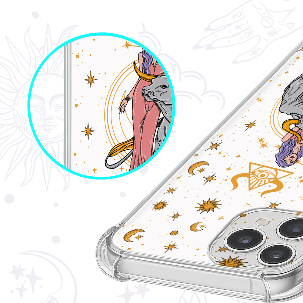 Purplehecate The Taurus Zodiac Clear Phone Case