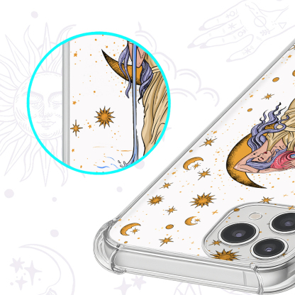 Purplehecate Aquarius Zodiac Clear Phone Case