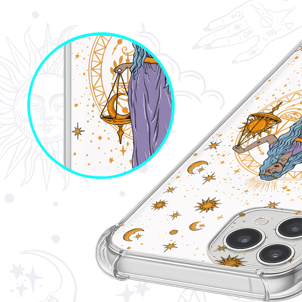 Purplehecate Libra Zodiac Clear Phone Case