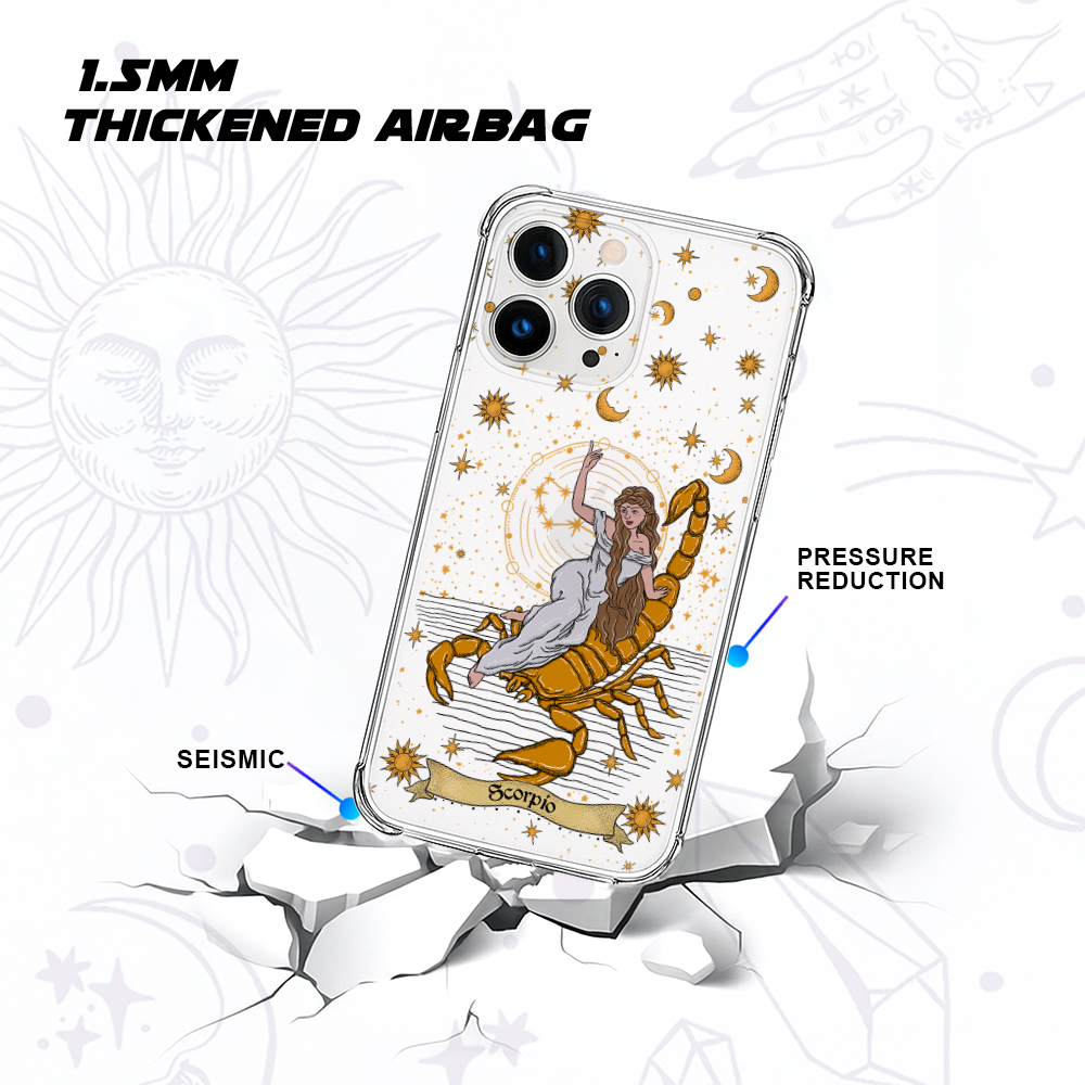 Purplehecate Scorpio Zodiac Clear Phone Case